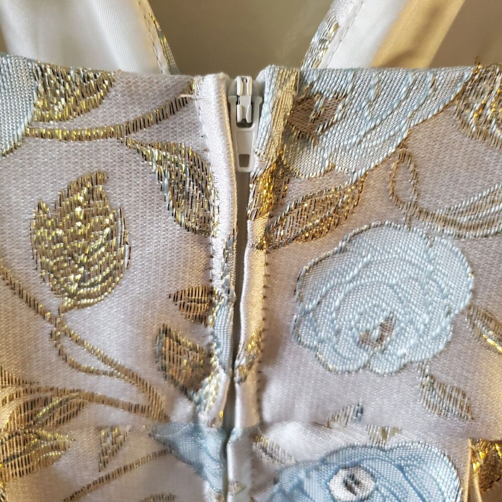 B Darlin Juniors' Metallic Jacquard Dress Sz 5 6 Fairy Cottage Princess Core - Picture 10 of 16